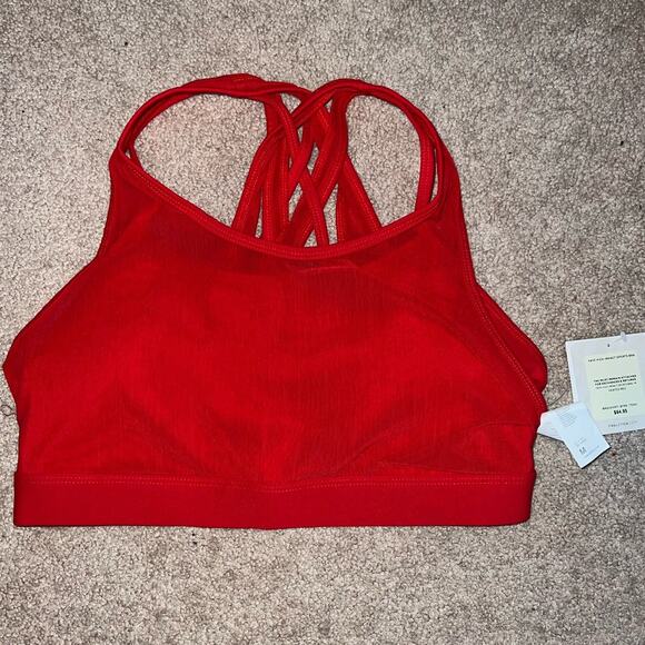 New Fabletics Faye High Impact Sports Bra Heated Red size M - Picture 4 of 8
